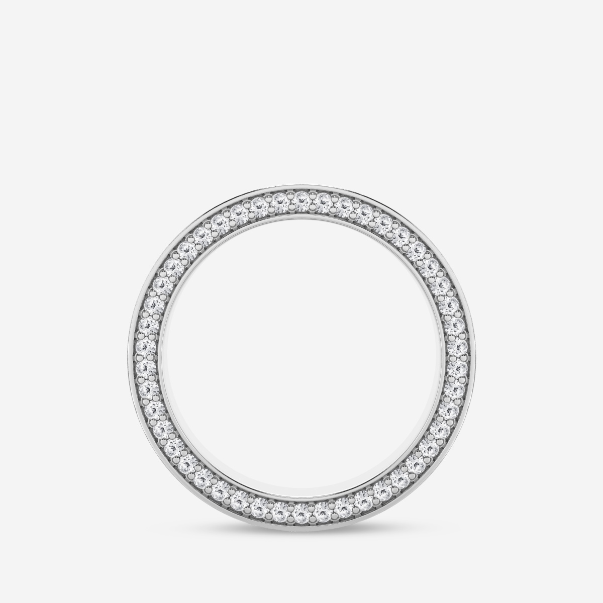 Additional Image 1 for  7/8 ctw Round Lab Grown Diamond 7mm Sandblast Finish Flat Eternity Band